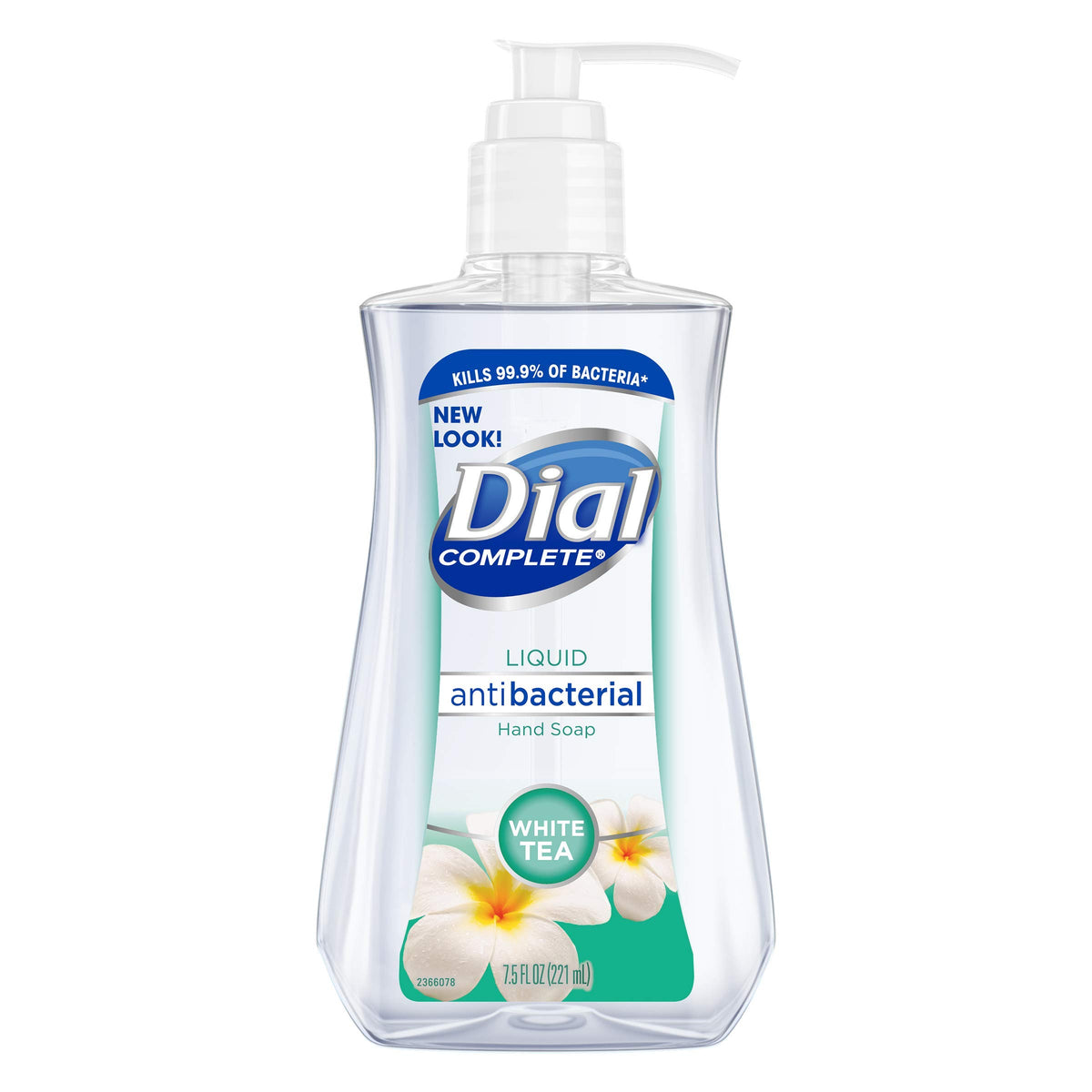 Dial Antibacterial Liquid Hand Soap, White Tea Scent, 7.5 Oz - Effective Germ Protection