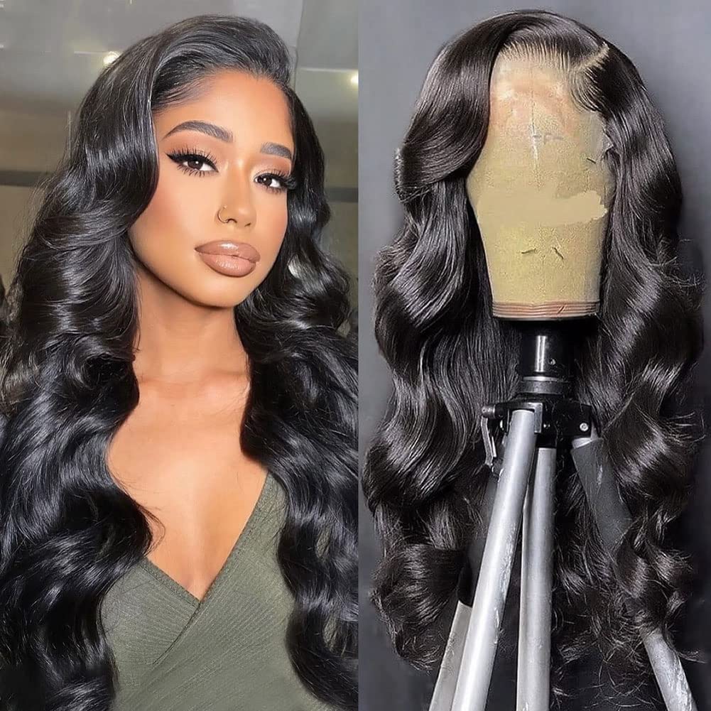 Fascara 30&quot; Body Wave Lace Front Wig, 13X4 Hd Transparent, Pre Plucked Human Hair For Black Women