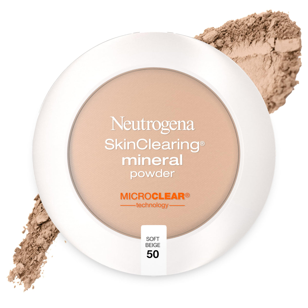 Neutrogena Skinclearing Mineral Acne-Concealing Pressed Powder, Soft Beige, 0.5 Oz, Oil-Abs