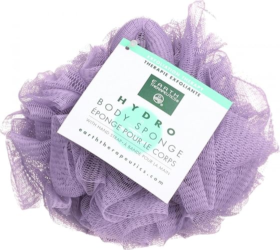 Earth Therapeutics Lavender Hydro Body Sponge With Hand Strap - Multi-Pack, Purple Sponge