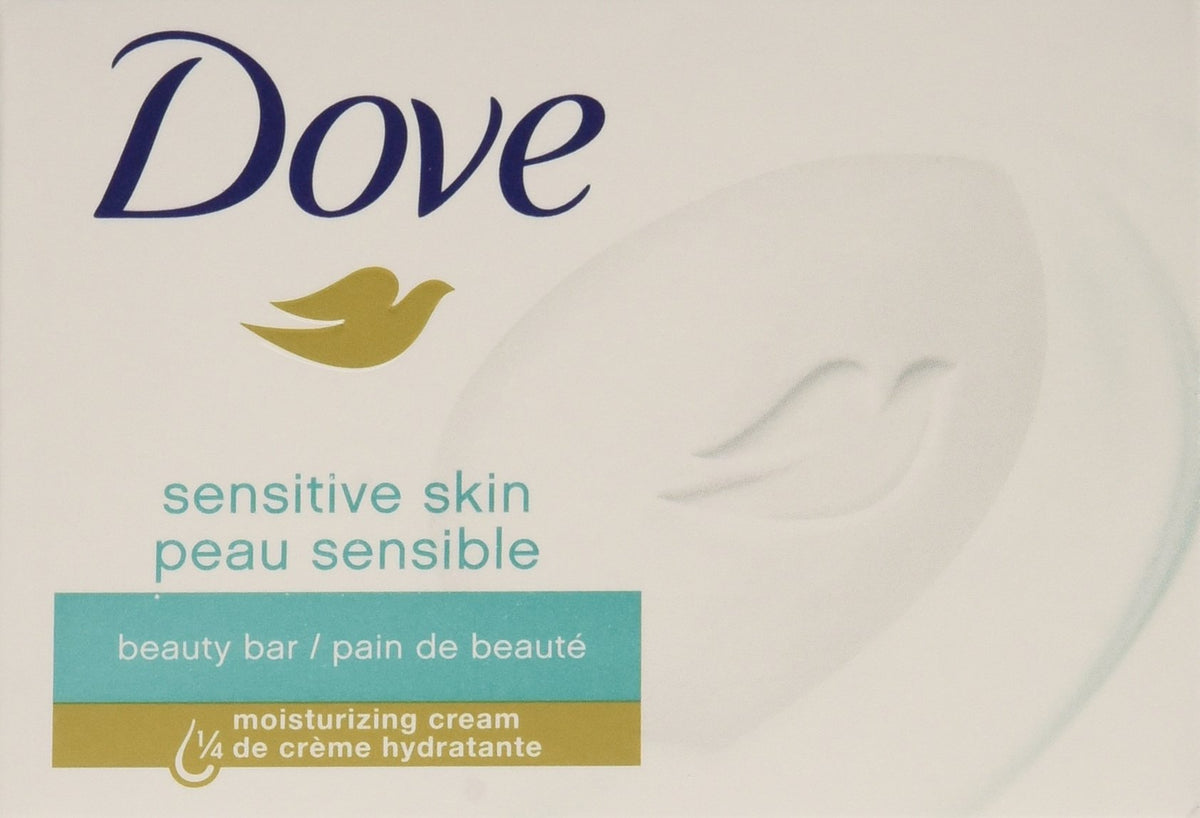 Dove Sensitive Skin Unscented Bath Bars, 6 Ct, 24 Ounce - Gentle Clean For Sensitive Skin