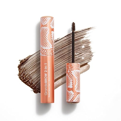 Grande Cosmetics 2-In-1 Tinted Brow Gel & Serum, Medium, Travel Size For Effortless Brow Filling