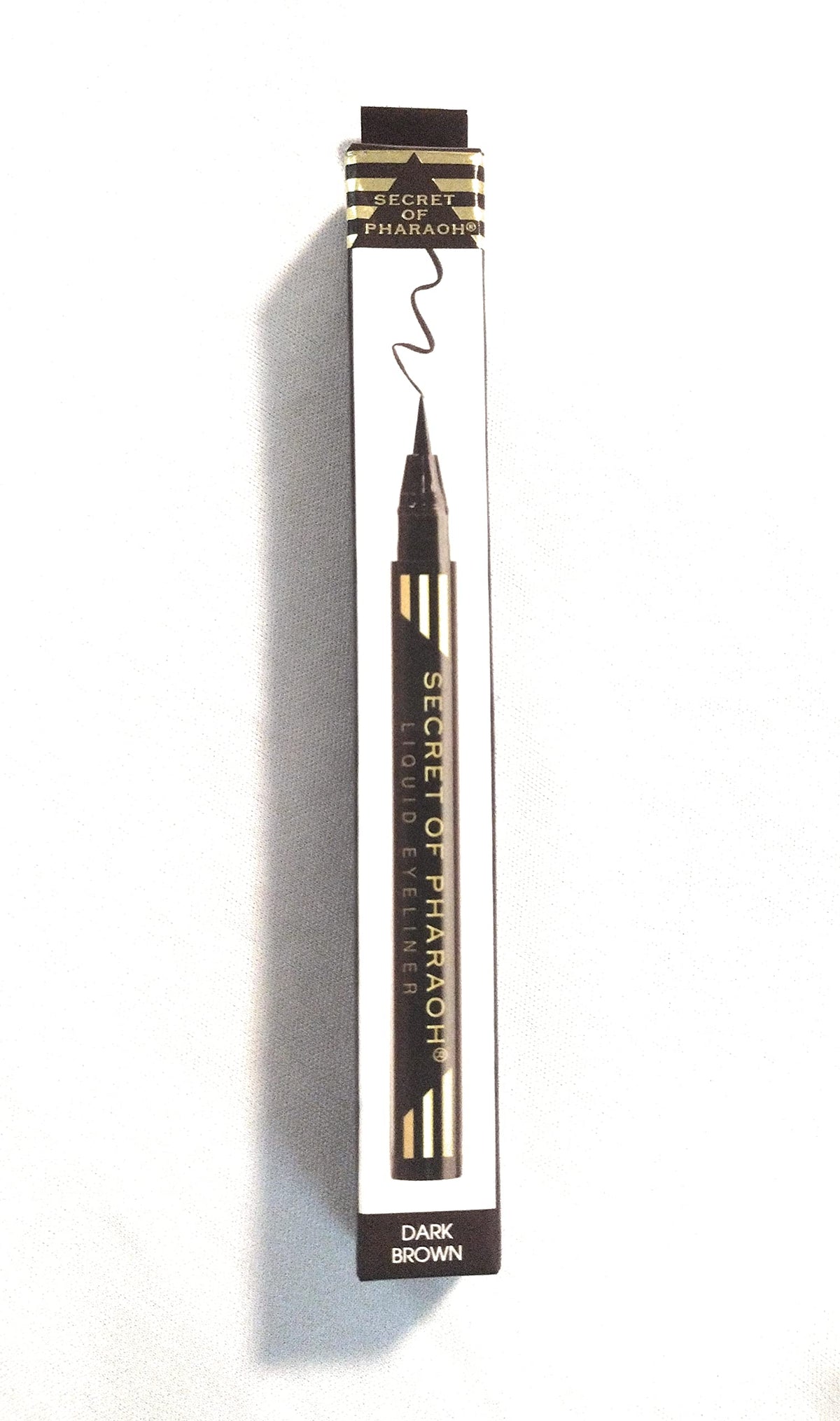 Ebin New York Dark Brown Liquid Eyeliner - Long Lasting, Water Resistant, Ultra Fine Tip