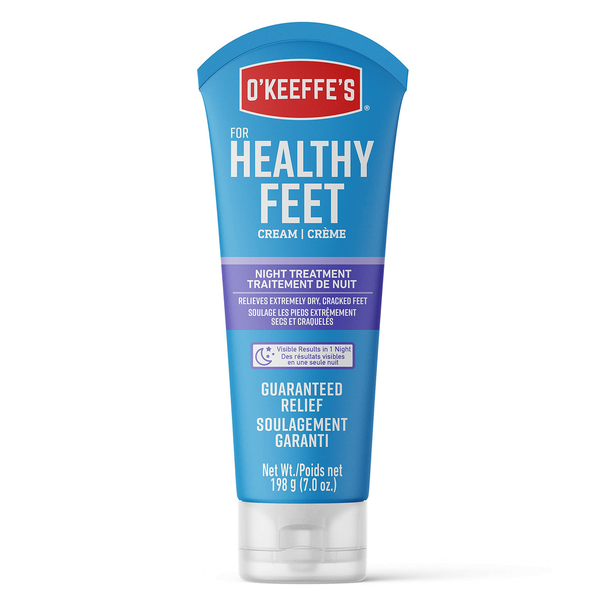 O'Keeffe'S Healthy Feet Night Treatment Foot Cream, 7 Oz - Relief For Extremely Dry Cracked Feet