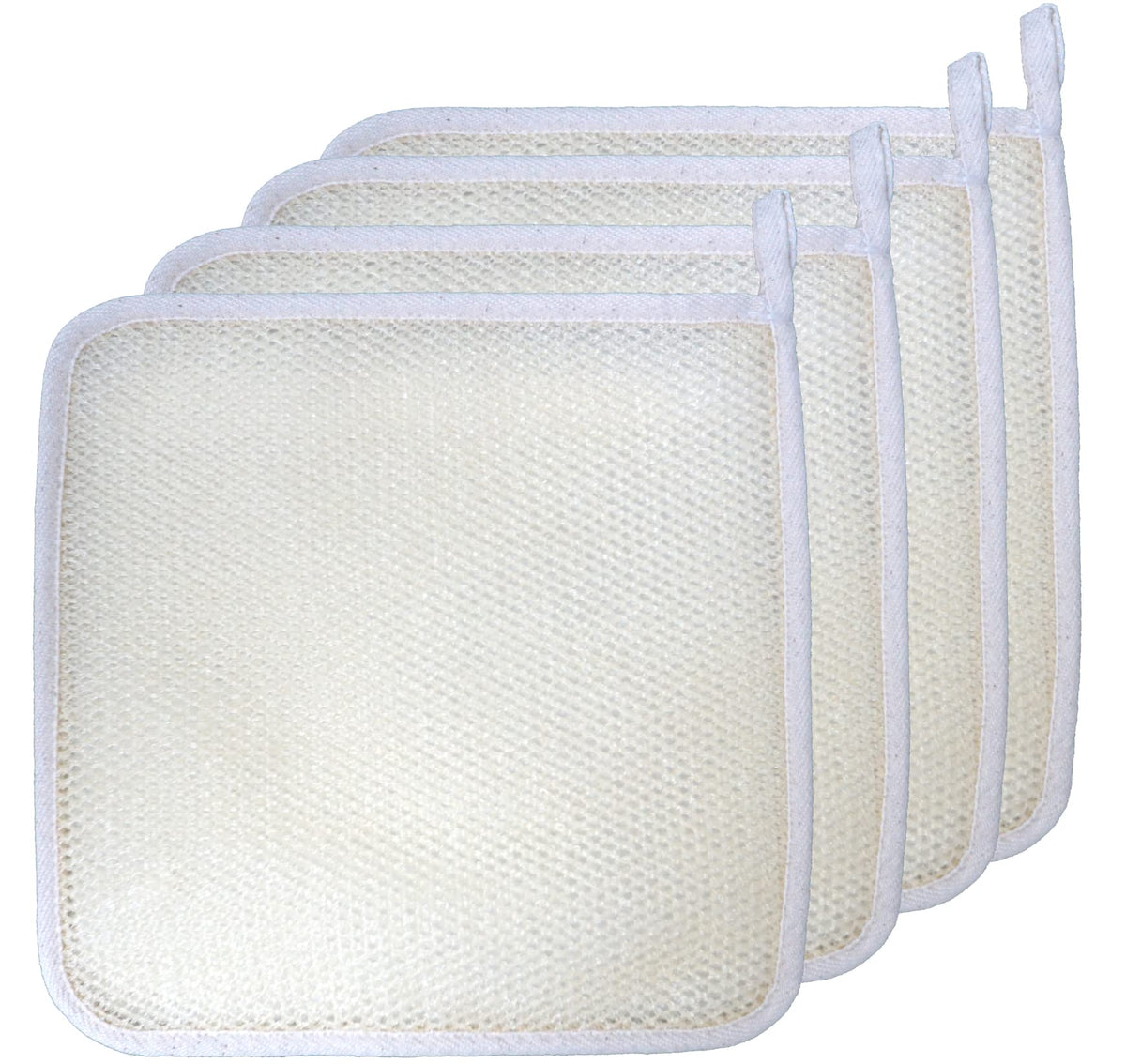 Aquasentials Gentle Weave Bath Cloths - Natural, 4-Pack, Soft Paper Material