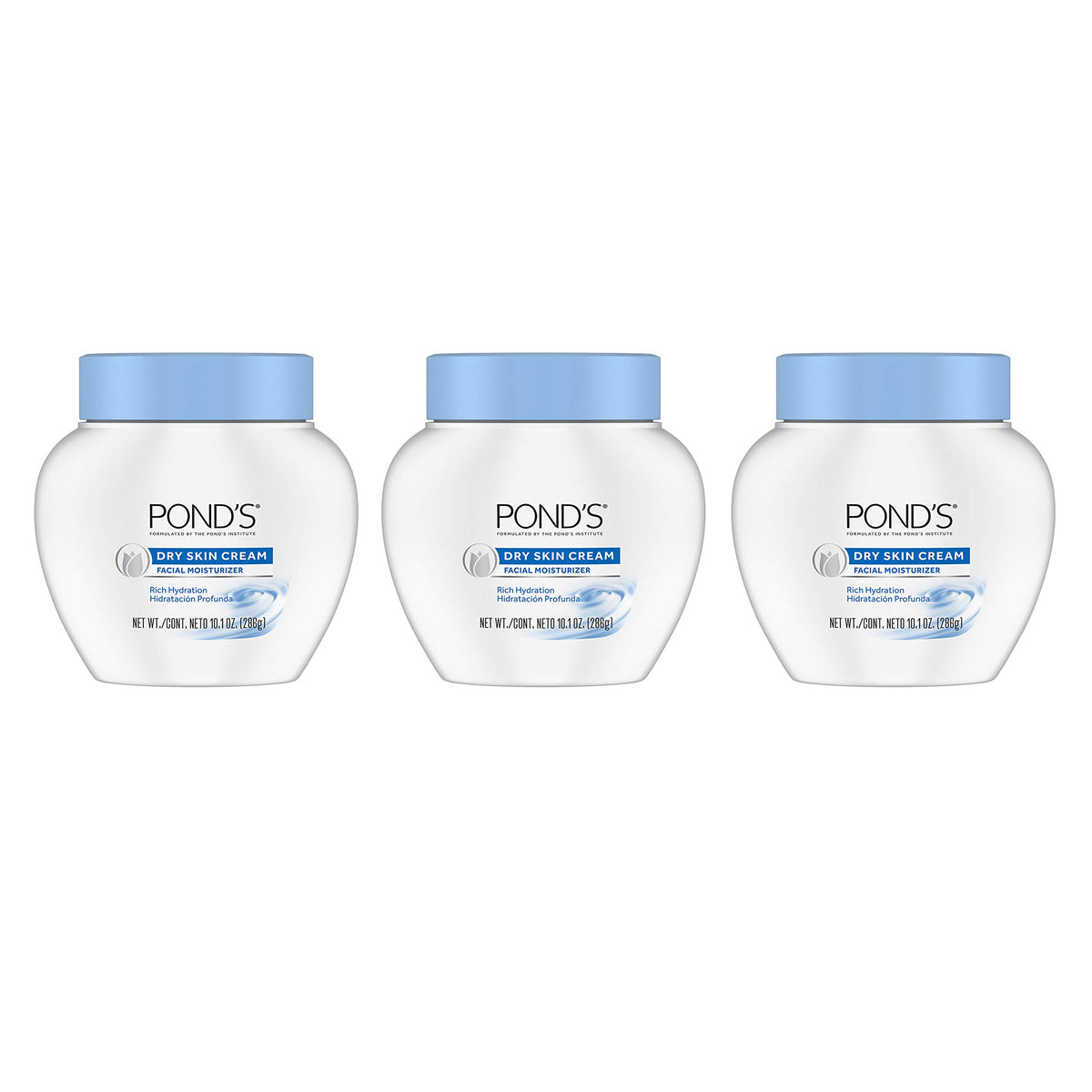 Pond'S Dry Skin Cream - Daily Face Moisturizer For Women, 10.1 Oz (Pack Of 3)