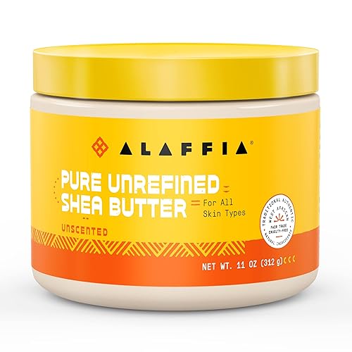 Alaffia Pure Unrefined Shea Butter, Unscented, 11 Oz - Natural Moisturizer For Skin