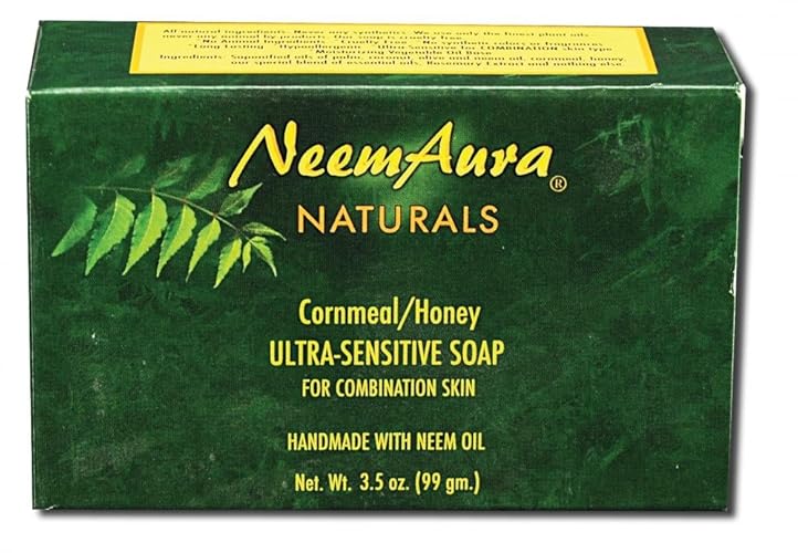 Neemaura Naturals Neem Soap With Cornmeal & Honey, 3.75 Oz - Natural Skin Cleanser