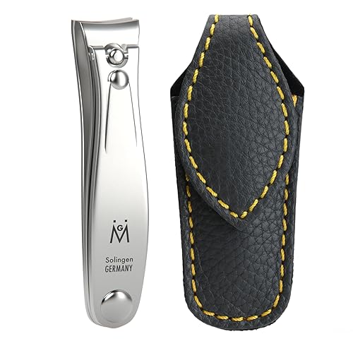 Germanikure Nail Clipper - Finox Stainless Steel Manicure Tools In Leather Case - Travel Size