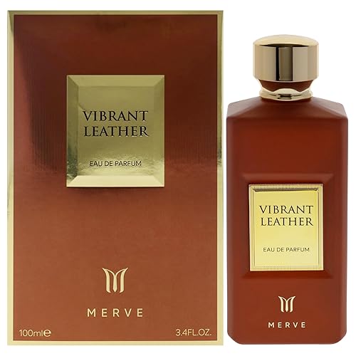 Merve Vibrant Leather EDP Spray for Men, 3.4 oz - Long-lasting Fragrance, Perfect for Daily Wear