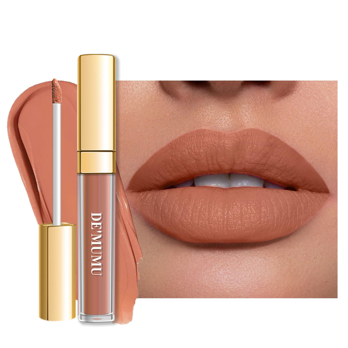 De'Mumu Matte Nude Lipstick For Women - Long Lasting, Smudgeproof, Cruelty Free, Dm10 Dusty