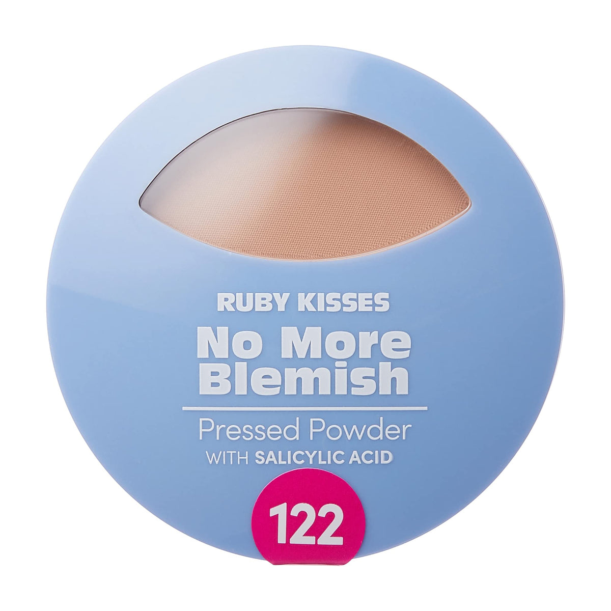 Ruby Kisses No More Blemish Face Powder, Salicylic Acid, Matte Finish, Creamy Beige, 0.28 Oz