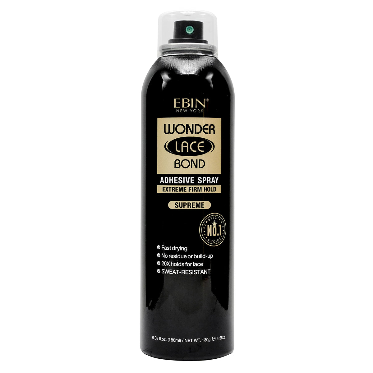 Wonder Lace Bond Adhesive Spray Supreme - Extreme Firm Hold 6.08oz/ 180ml | Active Use, Fast Drying, No Residue, No Build-up, Po