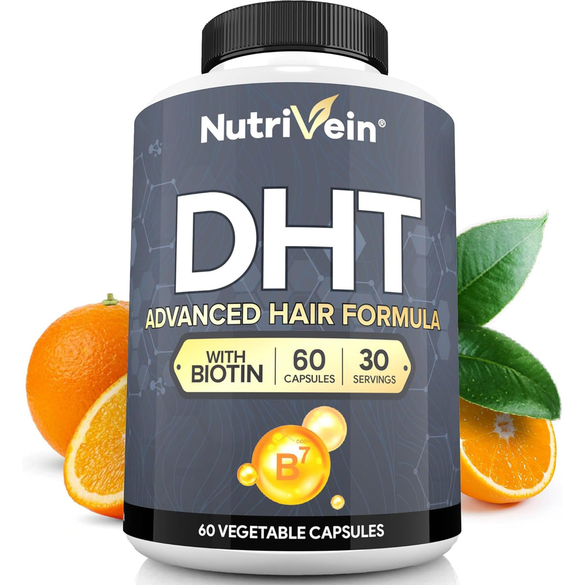 Nutrivein Dht Blocker With Biotin - Hair Growth Support For Men & Women - 60 Capsules