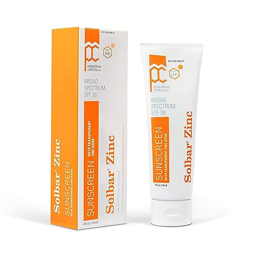 Solbar Sunscreen Zinc Spf 38, Unscented Transparent Cream, 4 Oz - Person & Covey