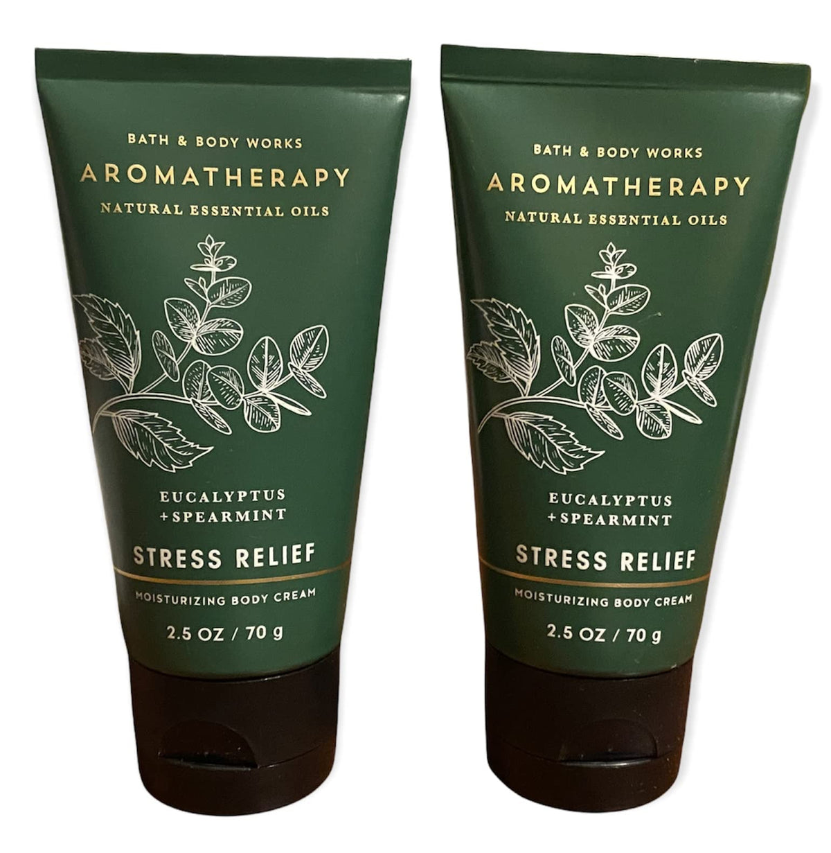 Bath & Body Works Aromatherapy Eucalyptus Spearmint Body Cream 2 Pack Travel Size 2.5 Oz