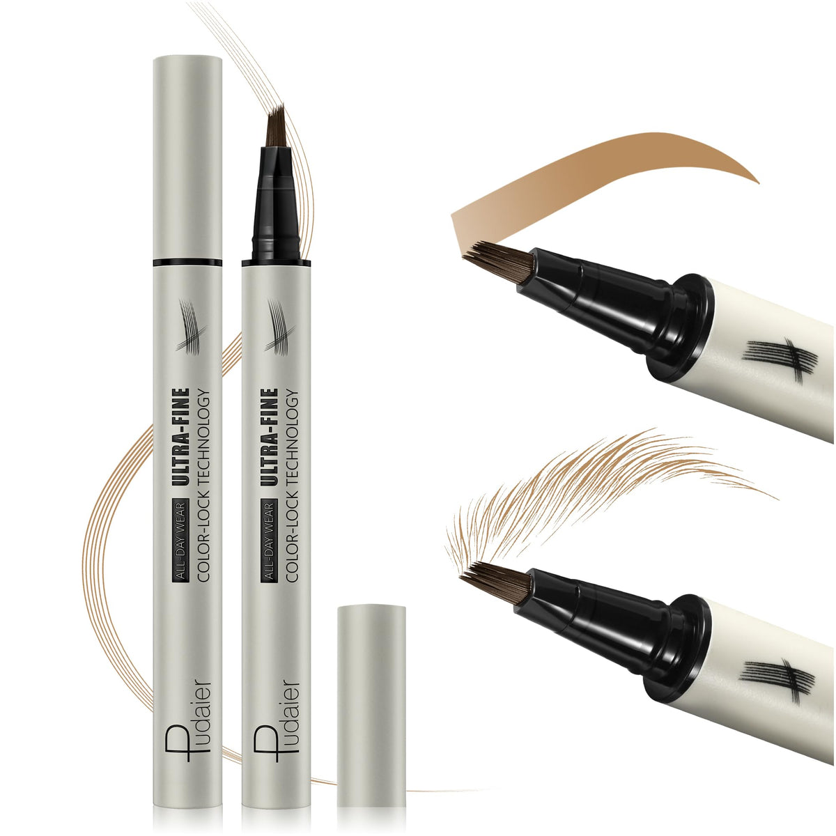 Espoce 2 Pack Microblading Eyebrow Pencils, Waterproof Light Blonde Tint For Natural Brows