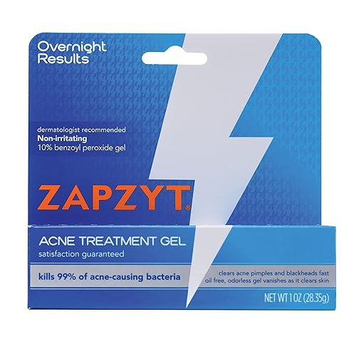 Zapzyt Maximum Strength Acne Treatment Gel With 10% Benzoyl Peroxide, 1 Fl Oz