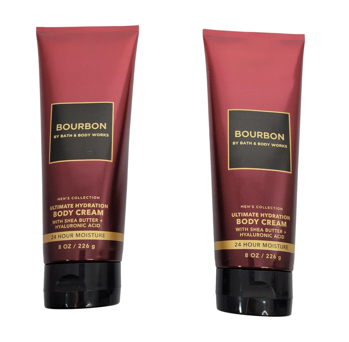 Bath & Body Works Men'S Ultra Shea Body Cream 2 Pack - Bourbon, 8 Oz Each