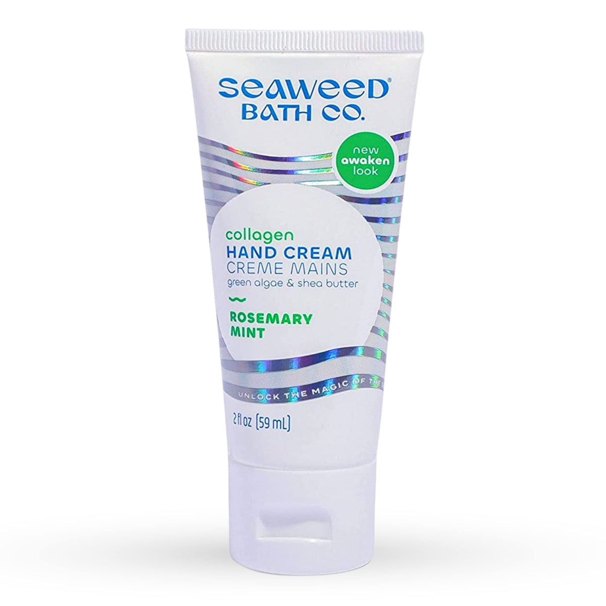 The Seaweed Bath Co. Rosemary Mint Collagen Hand Cream, 2 Fl Oz, Sustainably Harvested