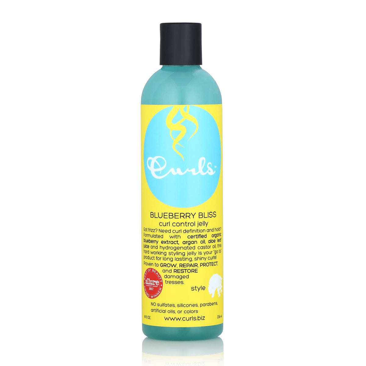 Curls Blueberry Bliss Control Jelly - 8 Oz, Define & Defrizz For Curly & Wavy Hair