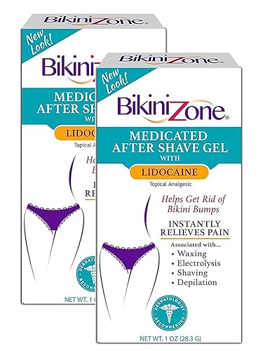 Bikini Zone Medicated After Shave Gel - Stops Bumps & Irritation - Pack Of 2 (1 Oz Each)