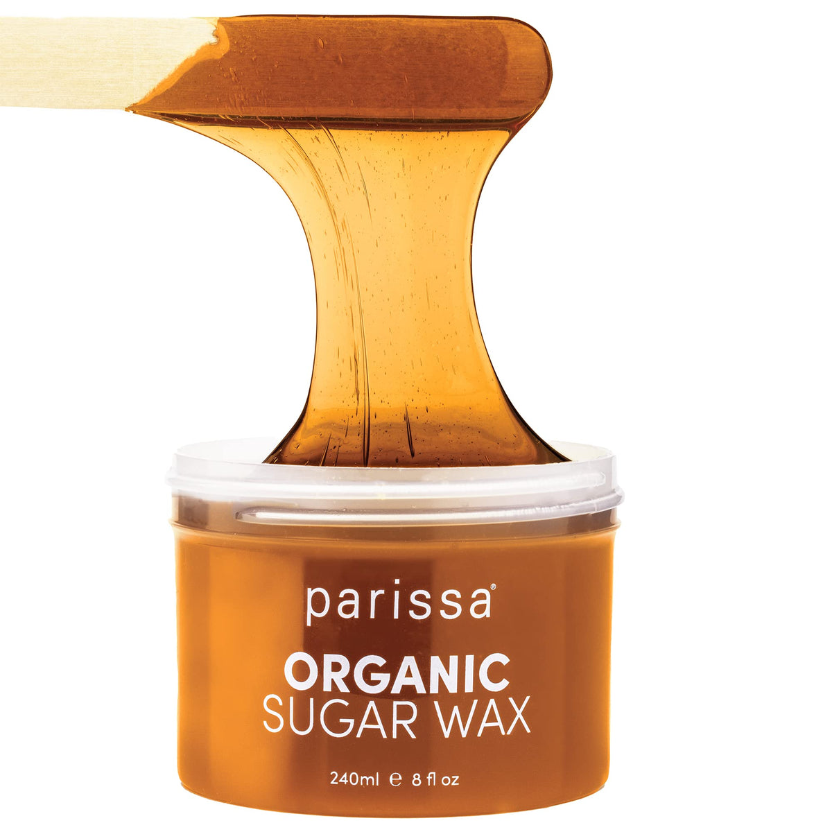 Parissa Organic Sugar Wax For Sensitive Skin, Gentle Washable Home Waxing Kit, 8 Fl Oz