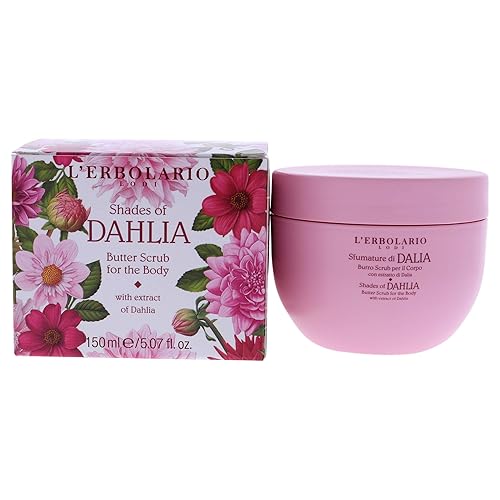 L'Erbolario Shades Of Dahlia Butter Body Scrub - Exfoliating, Moisturizing, 5.07 Oz