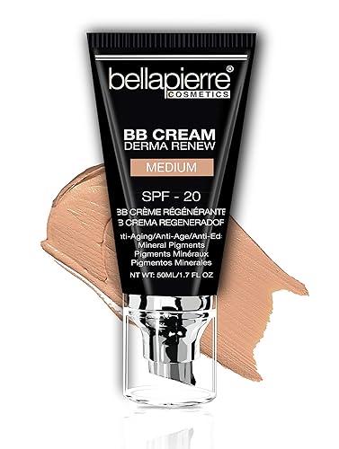 Bellapierre Bb Cream Spf 20 - Tinted Moisturizer, Concealer & Foundation - Medium, 1.7 Oz