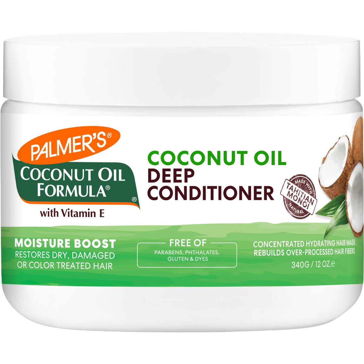 Palmer'S Coconut Oil Formula Deep Conditioner, 12 Oz - Moisture Boost For Dry Hair