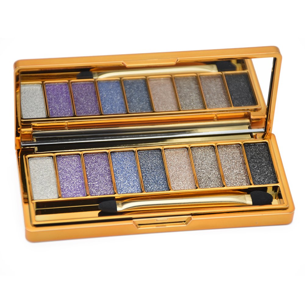 Ewinxin 9 Colors Glitter Eyeshadow Palette - Highly Pigmented, Waterproof, Shimmer (#2)