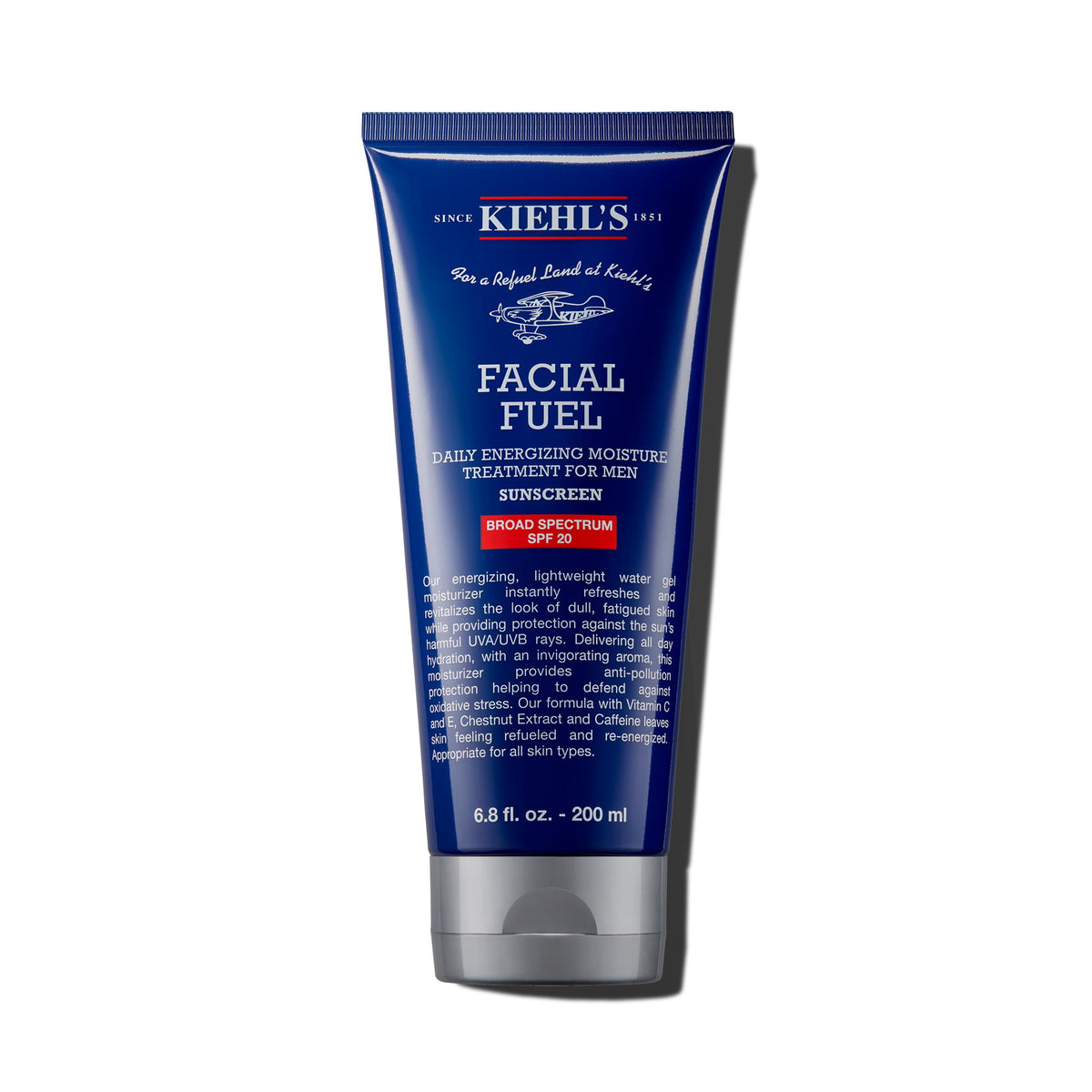 Kiehl'S Facial Fuel Moisturizer Spf 20 For Men, Hydrating Lotion With Caffeine & Vitamin C, 6.