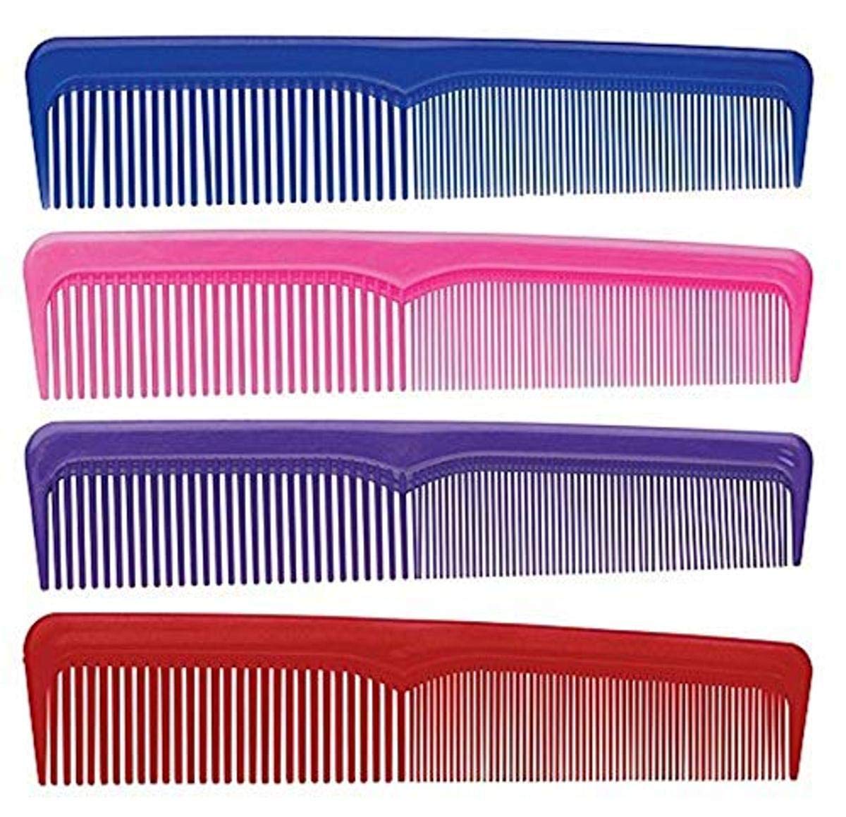 Diane SE423 Assorted Plastic Dressing Comb - 12 Pack, Perfect for Styling and Grooming