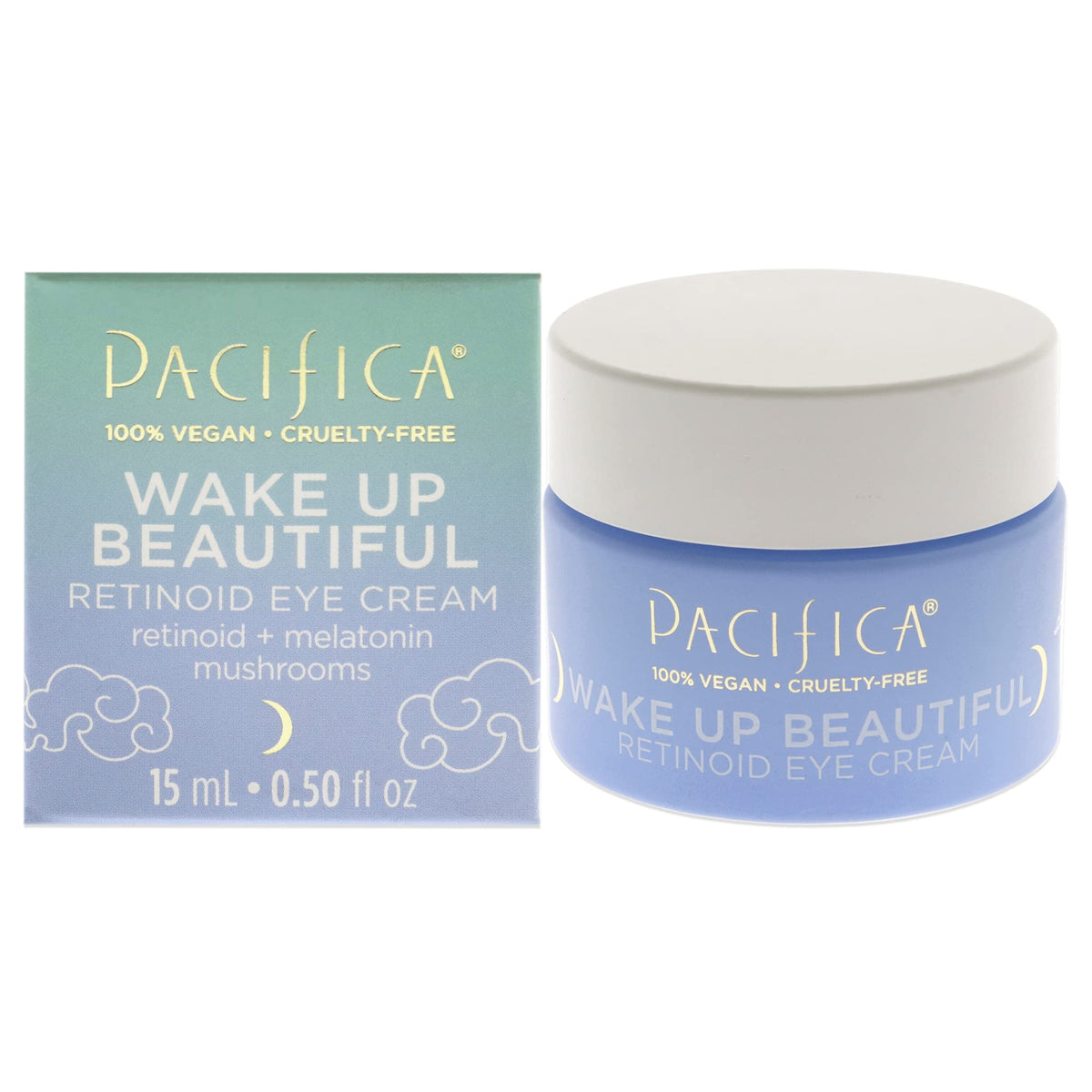 Pacifica Beauty  Wake Up Beautiful Retinoid Daily Under Eye Cream  For Aging Skin  PetroleumFree Retinoid  Melatonin  Treat Fin