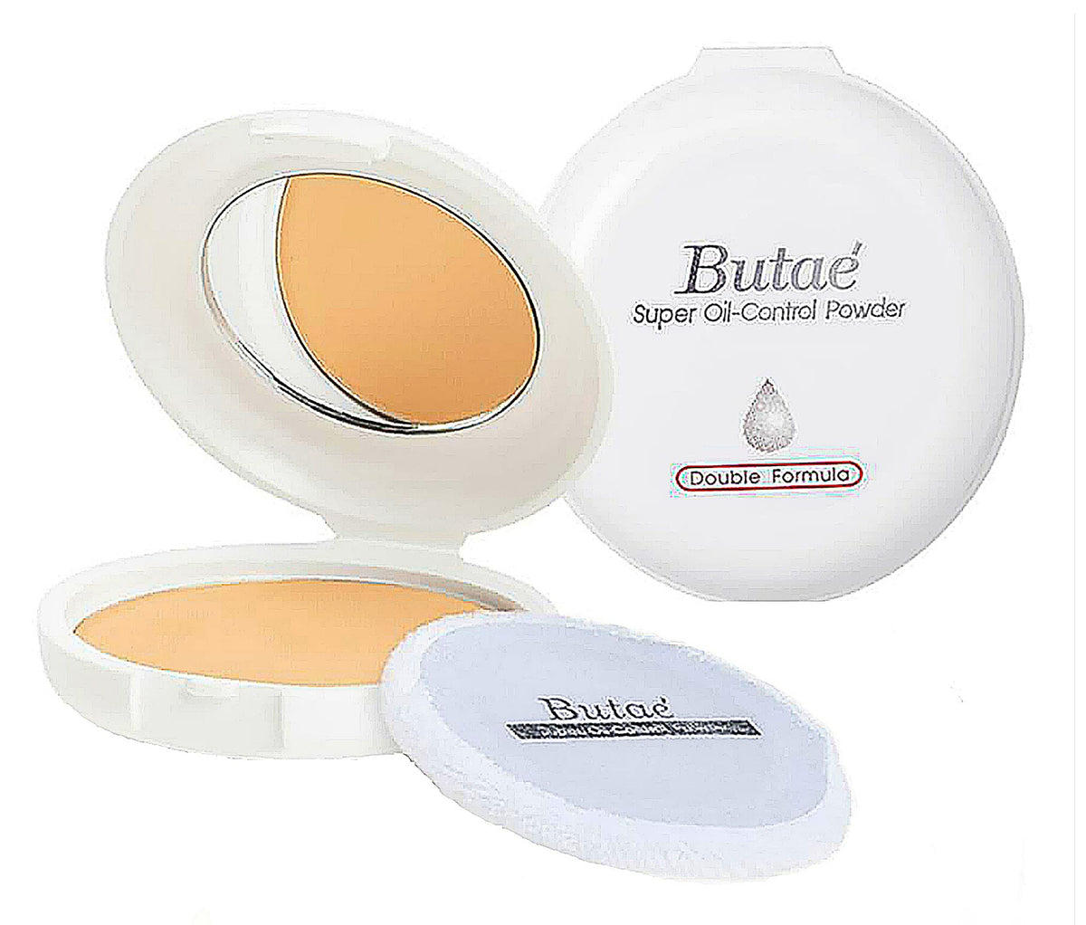 Butae Super Oil Control Face Compact Foundation Powder - Golden Brown, Matte, Long Lasting, 0.50 Oz