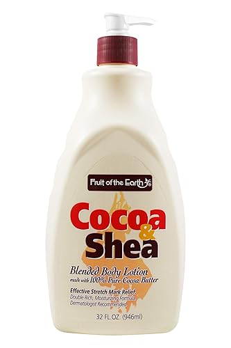 Fruit Of The Earth Cocoa & Shea Body Lotion, 32 Oz Pump Bottle, Moisturizing Skin Care