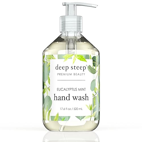 Deep Steep Eucalyptus Mint Liquid Hand Wash, 17.6 Fl Oz - Moisturizing & Refreshing Cleanser