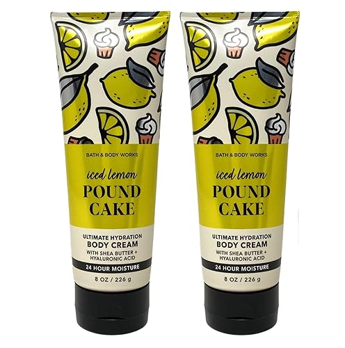 Bath & Body Works Ultimate Hydration Body Cream, Iced Lemon Pound Cake, 8Oz, Pack Of 2