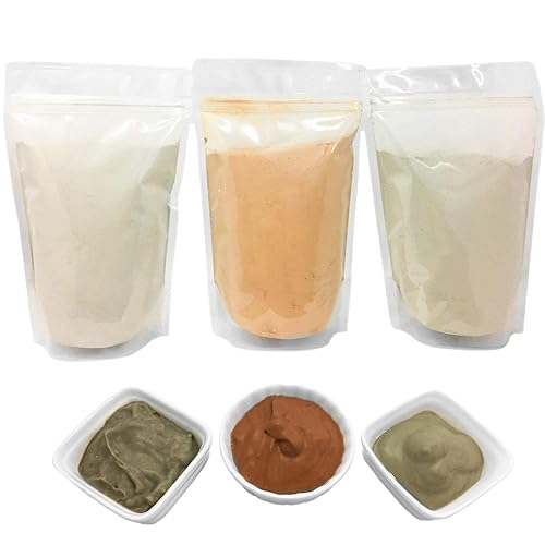 Halaleveryday Clay Powder Set - Bentonite, Moroccan & European - 24 Oz For Skin, Hair & Face