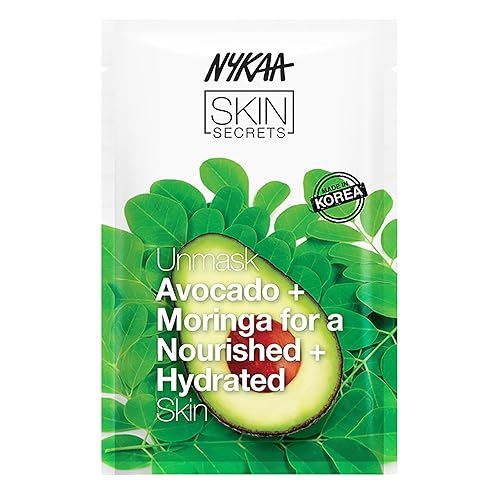 Nykaa Naturals Avocado & Moringa Bubble Sheet Mask - Brightening Face Mask For Dry Skin, 0.67 Oz