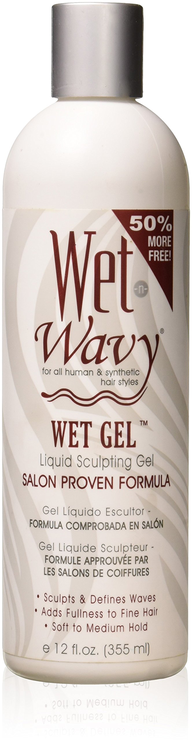 Wet N Wild Wet Gel Liquid Sculpting Gel - Salon Proven, 12 Oz, White, Strong Hold