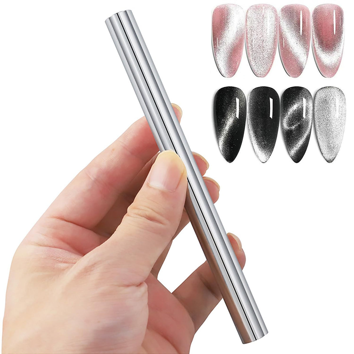 Xeaohesy Double-Ended Cat Eye Nail Magnet Tool For Gel Polish - 5.9 Inch Strong Acrylic Design