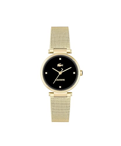 Lacoste Orba Women'S Black Quartz Watch - Minimalist T-Bar Design, Water Resistant 30M