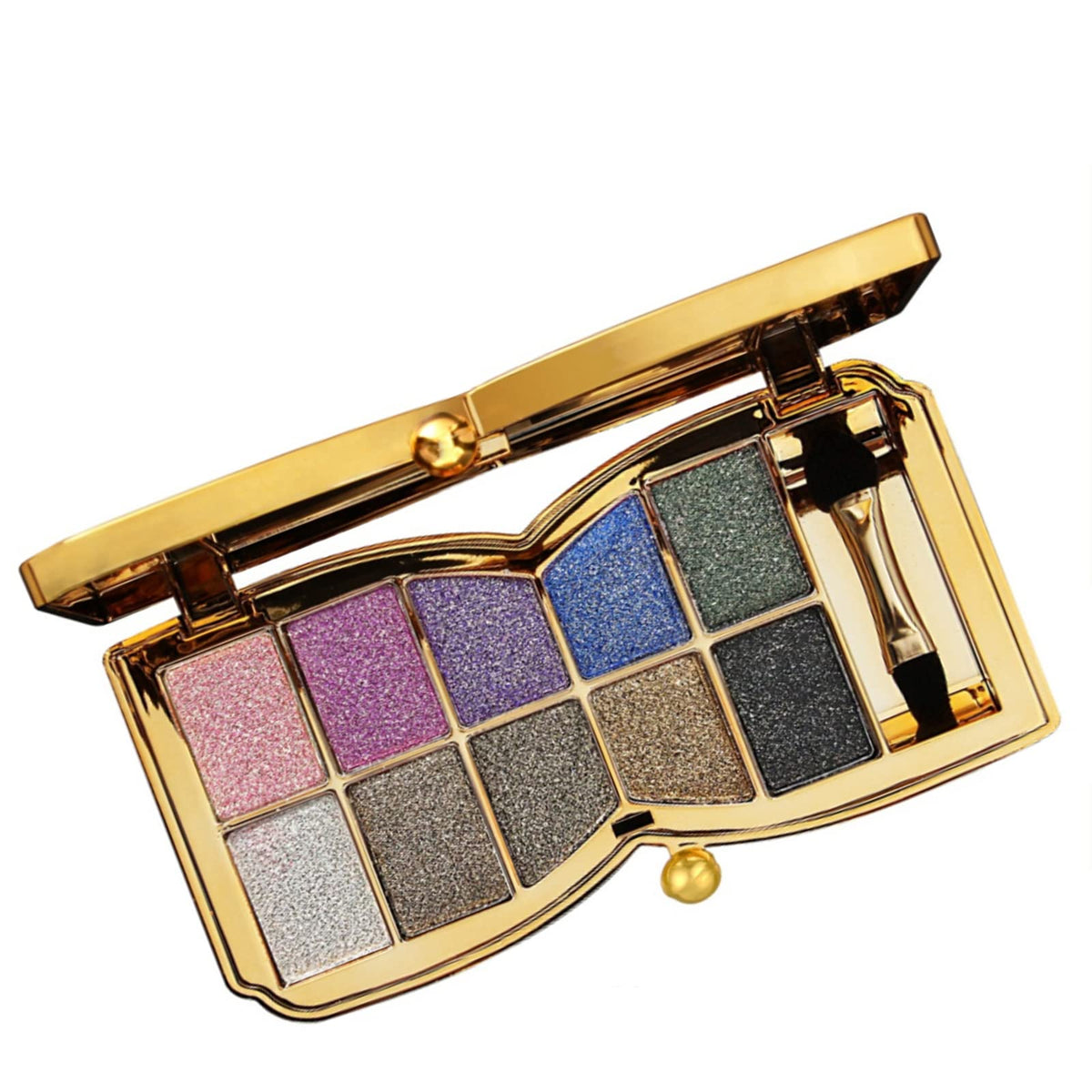 Impeccablery Gold Shimmer Eyeshadow Palette - 10 Highly Pigmented Waterproof Colors