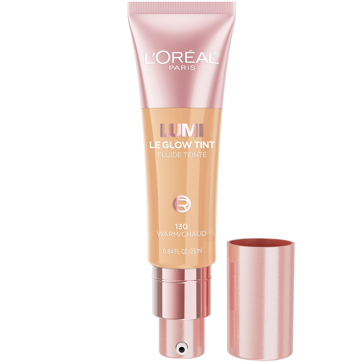 L’Oréal Paris Lumi Le Glow Skin Tint, Lightweight Tinted Serum, Warm 130, 0.85 Fl Oz