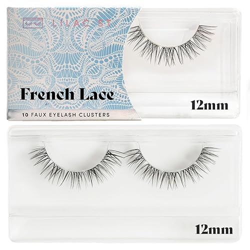 Lilac St. French Lace 12Mm Faux Eyelash Clusters - Lightweight, Cruelty-Free, Vegan, Diy Wisps