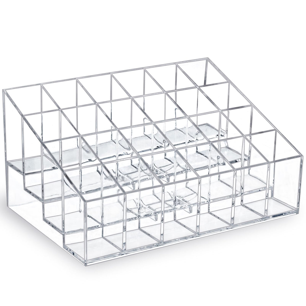 Mosiker Clear Lipstick Organizer With 24 Slots, Compact Lip Gloss & Perfume Holder