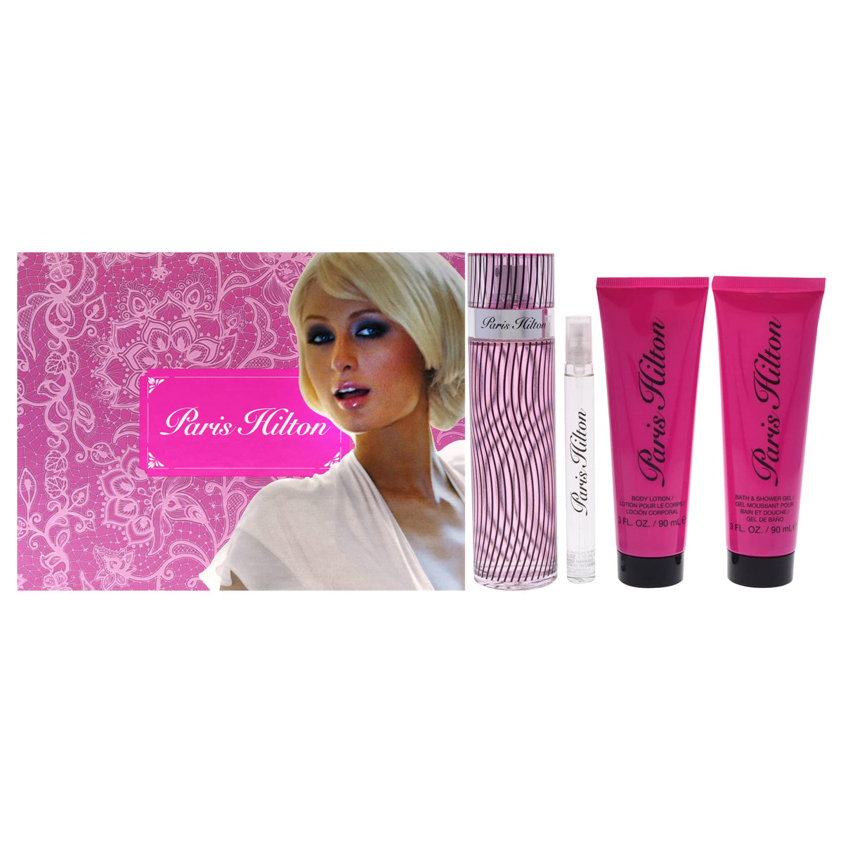 Paris Hilton For Women Gift Set - 4 Piece Fragrance Collection In Black