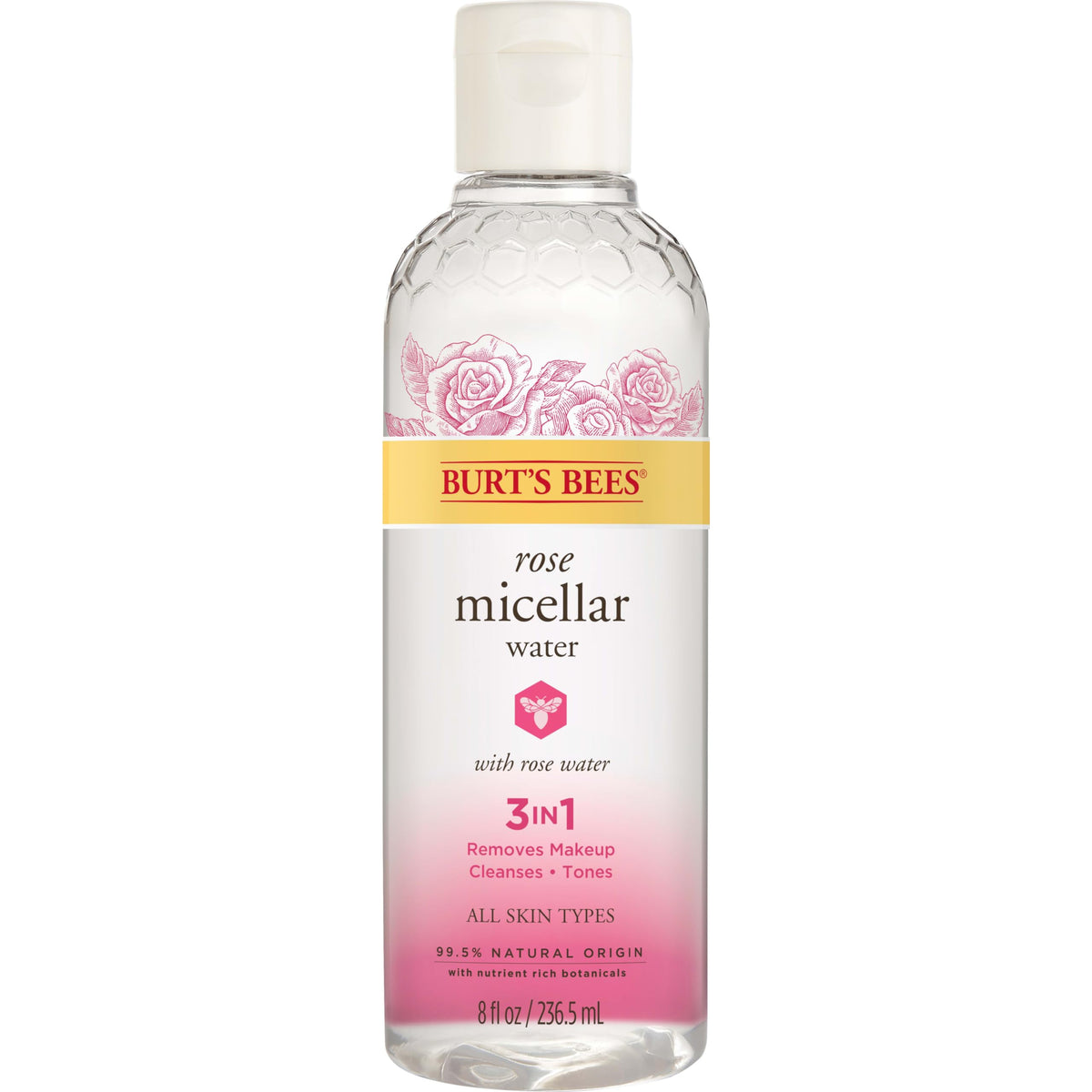 Burt'S Bees Micellar Facial Cleansing Water With Rose Water, 8 Fl Oz - Stocking Stuffer Gift