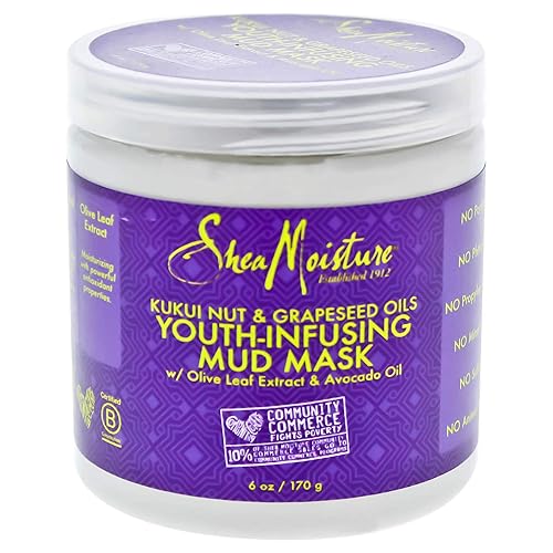 Sheamoisture Kukui Nut & Grapeseed Oils Youth-Infusing Mud Mask, 6 Oz For Unisex